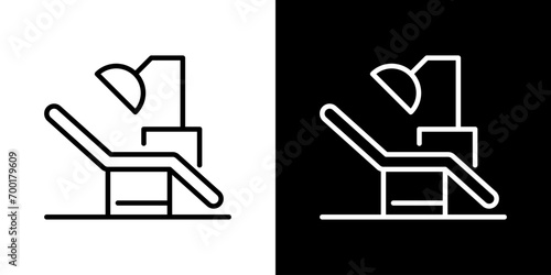 歯医者の治療台アイコン