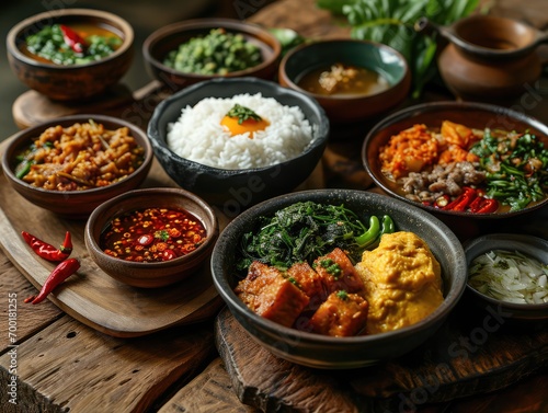 indonesian traditional food on the table, 