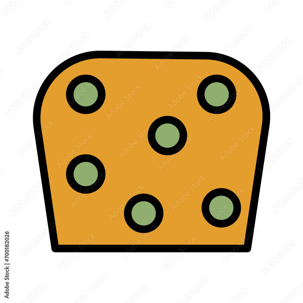 Fototapeta premium Bake Bread Desert Filled Outline Icon