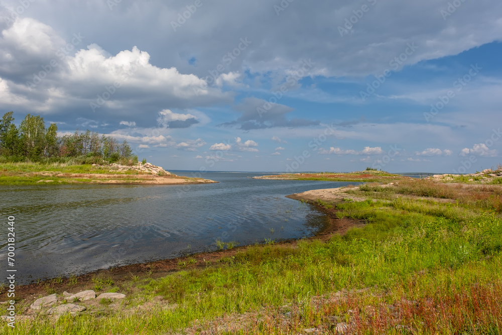 Russia, Chelyabinsk region, Argazin reservoir. Summer in the Southern Urals