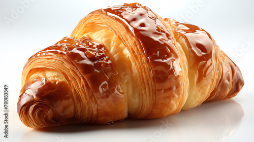 a close up of a croissant photo