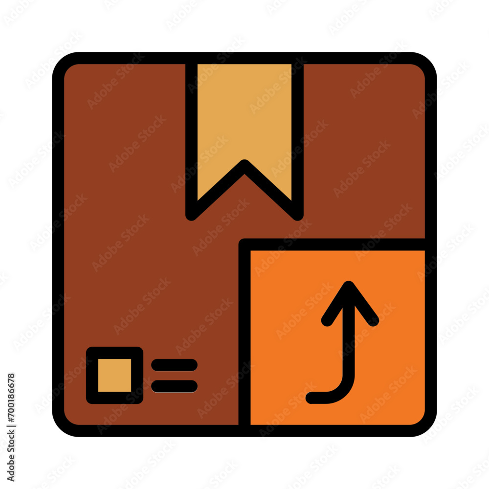 Box Mark Product Filled Outline Icon Box Mark Product Filled Outline Icon