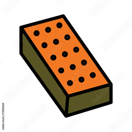 Block Brick Wall Filled Outline Icon