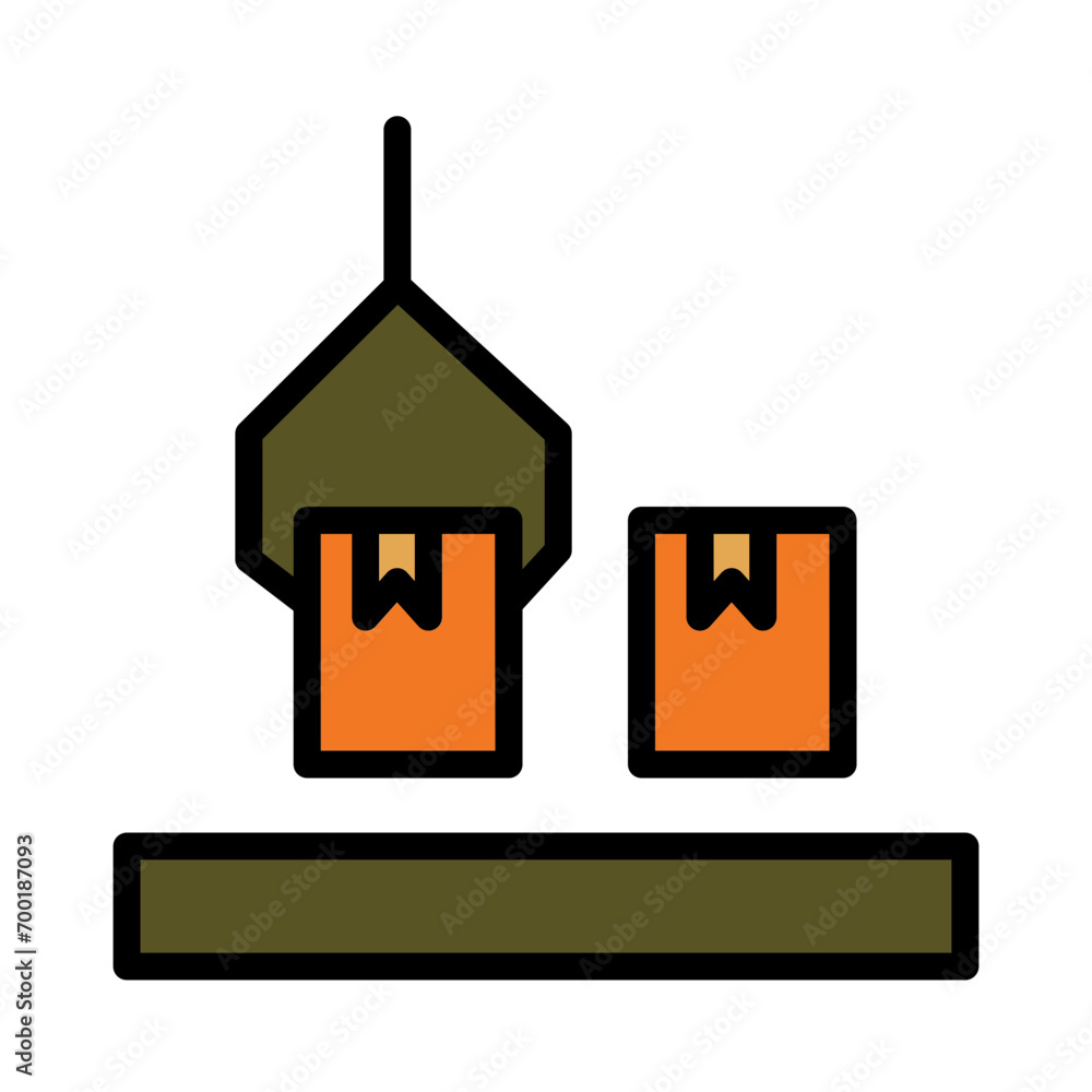 Shipping Line Work Filled Outline Icon Shipping Line Work Filled Outline Icon