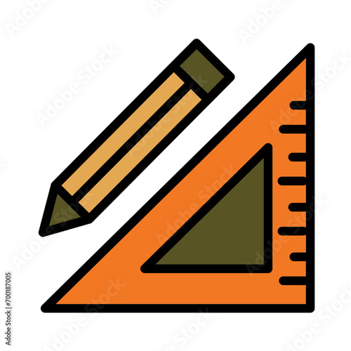 Industry Measure Tools Filled Outline Icon