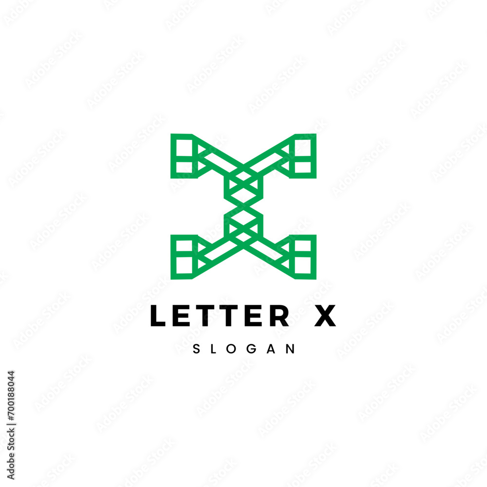 Fototapeta premium Letter X logo icon design template elements