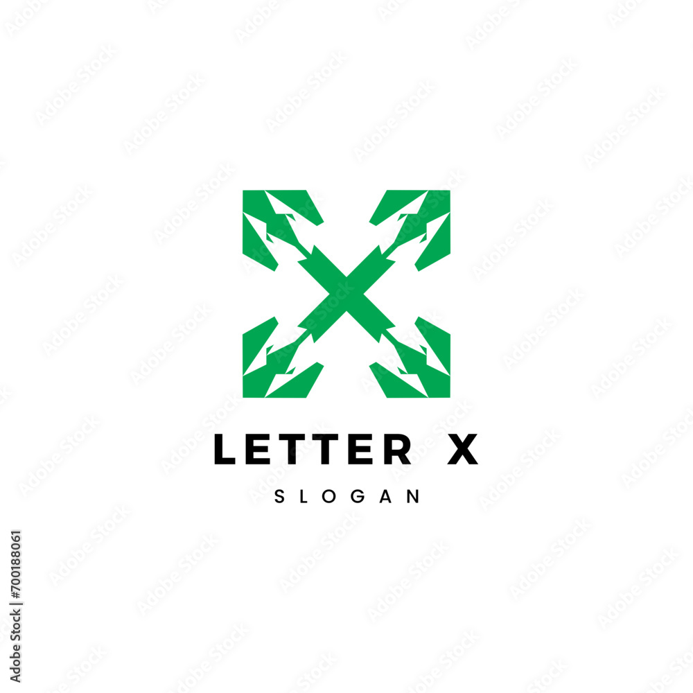 Fototapeta premium Letter X logo icon design template elements