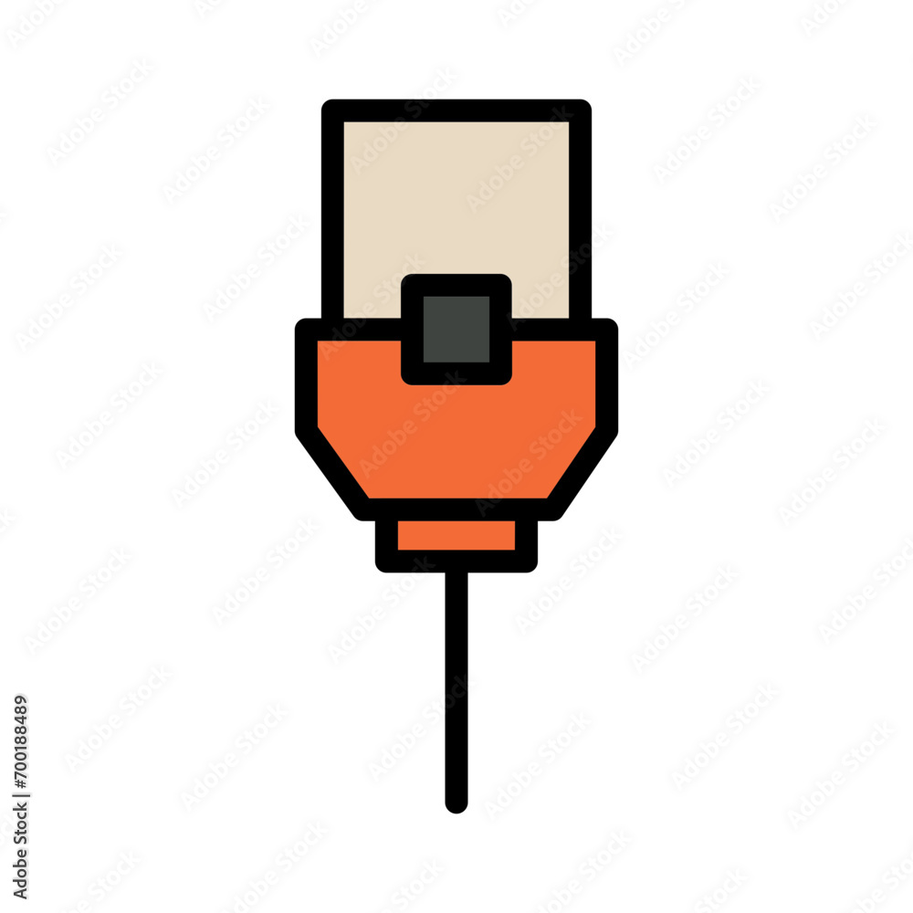 Fototapeta premium Cable Computing Tools Filled Outline Icon