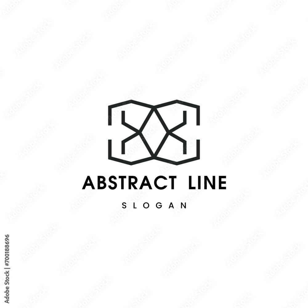 Abstract line vector logo illustration Abstract line vector logo illustration
