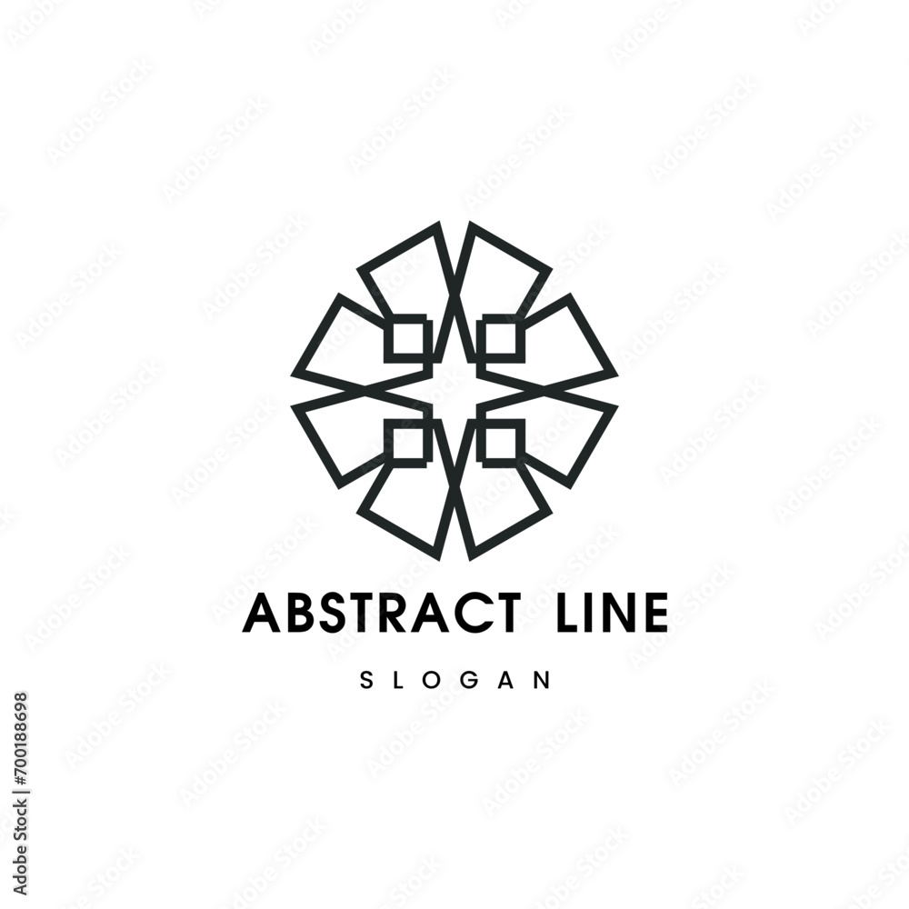 Abstract line vector logo illustration
