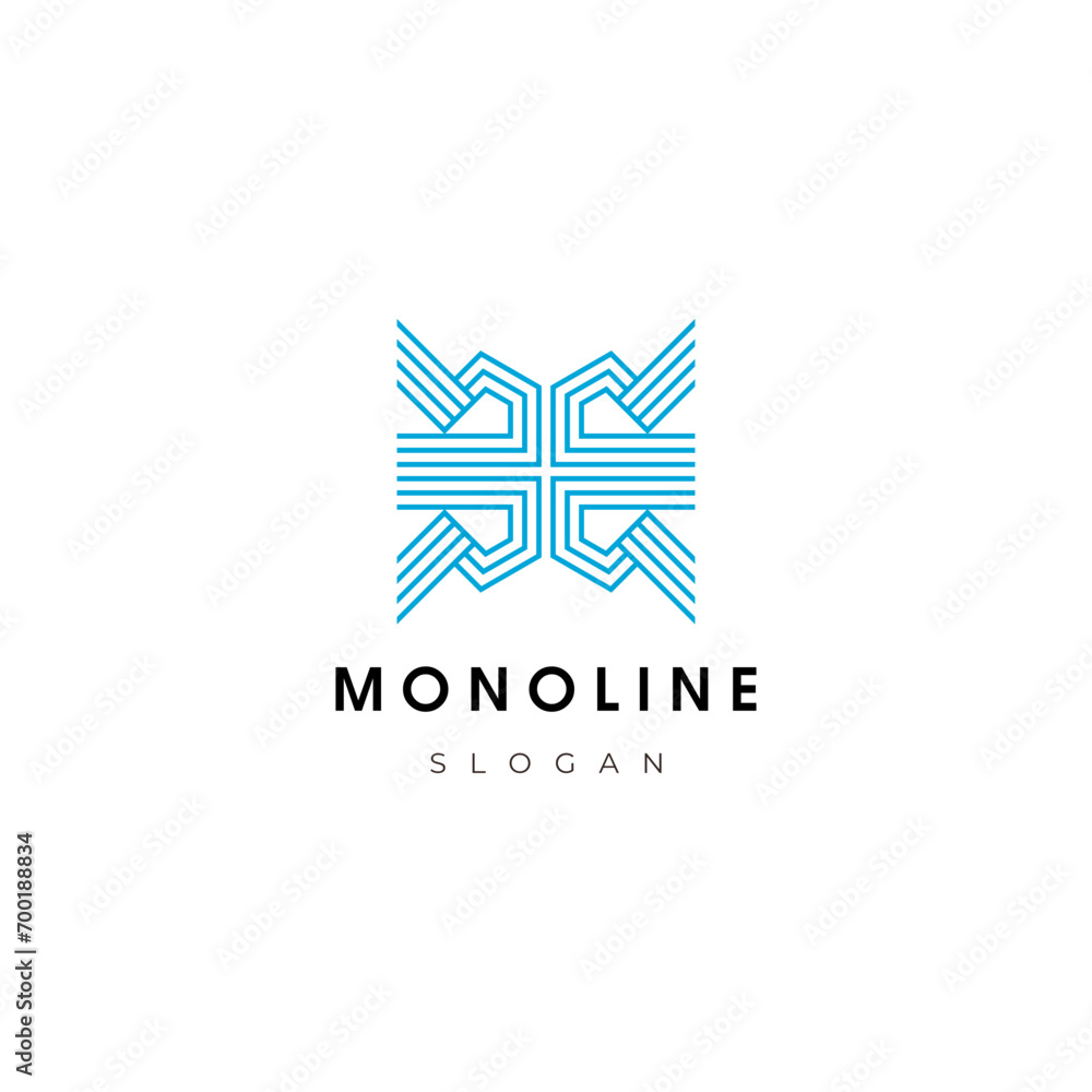 Monoline Logo vector illustration Monoline Logo vector illustration