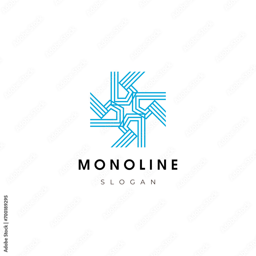 Monoline Logo vector illustration Monoline Logo vector illustration