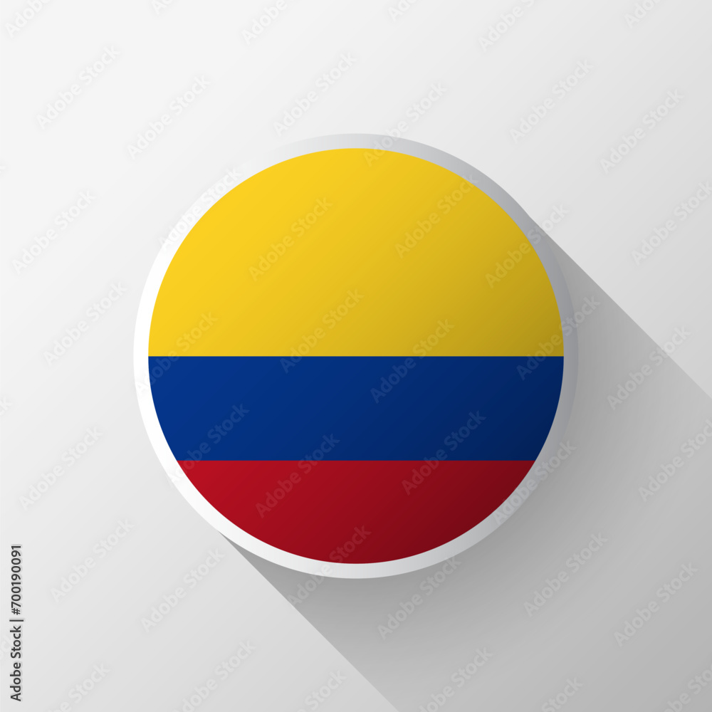 Creative Colombia Flag Circle Badge Creative Colombia Flag Circle Badge