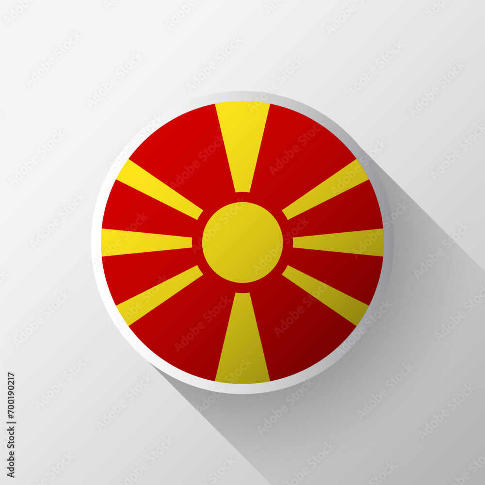 Creative Macedonia Flag Circle Badge Creative Macedonia Flag Circle Badge