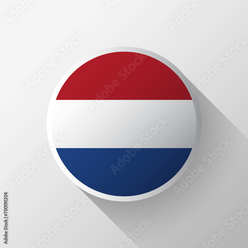 Free Download Creative Netherlands Flag Circle Badge - GFXLoad
