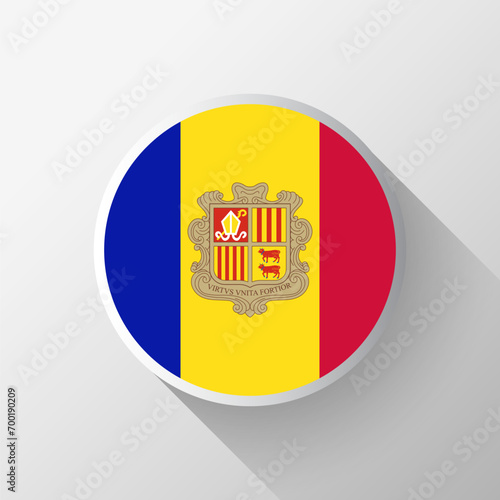 Free Download Creative Andorra Flag Circle Badge - GFXLoad