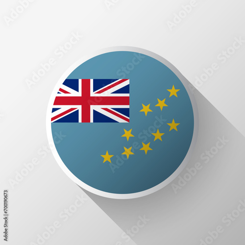 Free Download Creative Tuvalu Flag Circle Badge - GFXLoad
