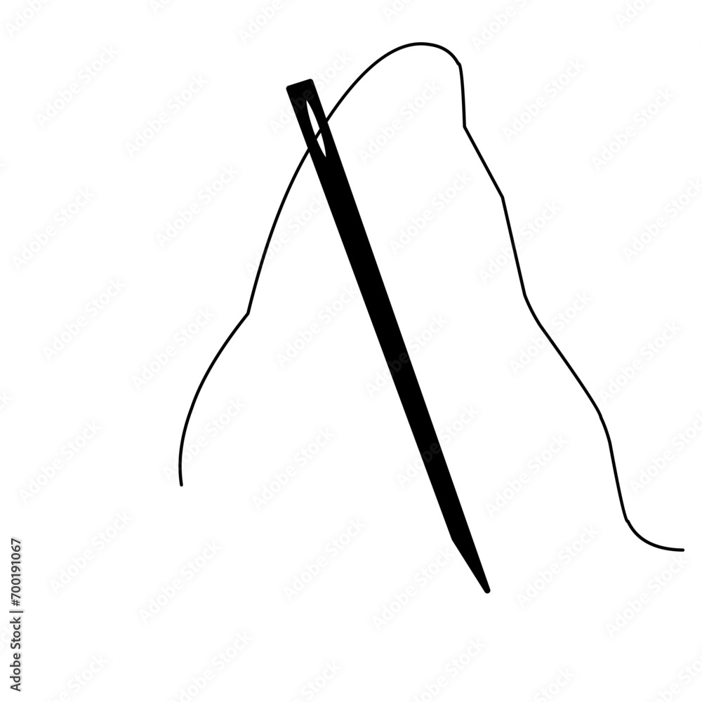 Elegant Needle With Tread Elegant Needle With Tread