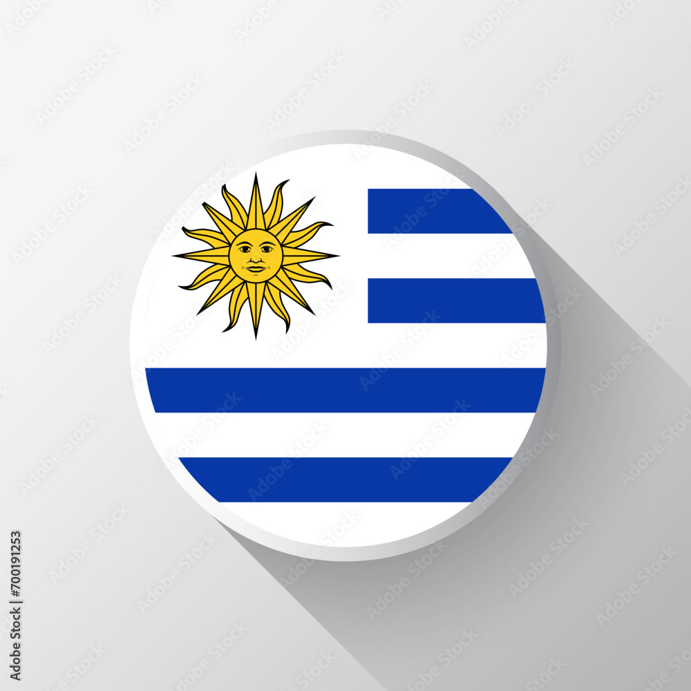 Obraz premium Creative Uruguay Flag Circle Badge