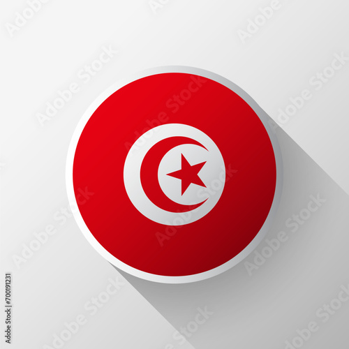 Free Download Creative Tunisia Flag Circle Badge - GFXLoad