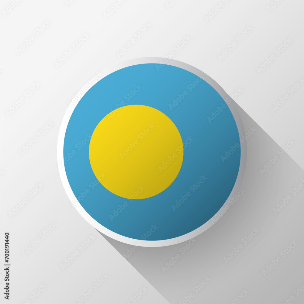 Creative Palau Flag Circle Badge Creative Palau Flag Circle Badge