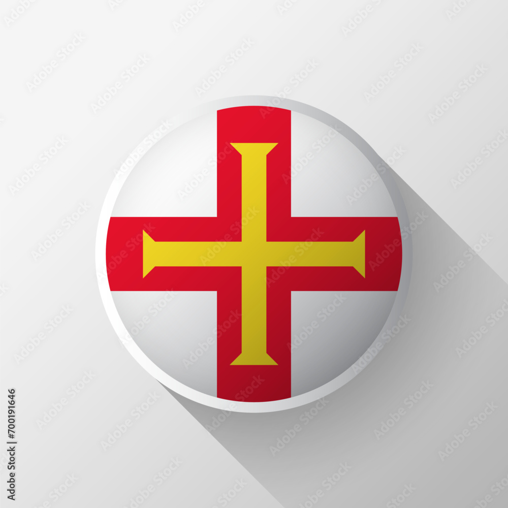 Creative Guernsey Flag Circle Badge Creative Guernsey Flag Circle Badge