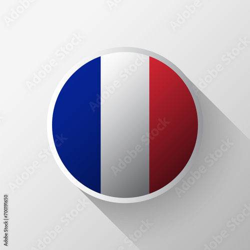 Free Download Creative France Flag Circle Badge - GFXLoad