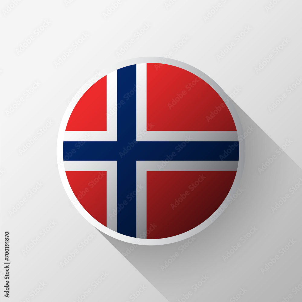 Creative Norway Flag Circle Badge