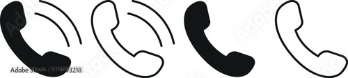 Contact us.Telephone, communication. icon in flat style. Vector illustration. Phone icon set.