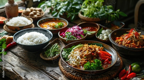thailand traditional food on the table © Jiwa_Visual