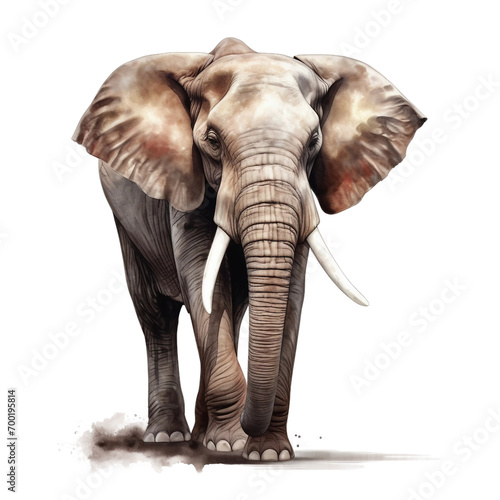 elephant isolated on white