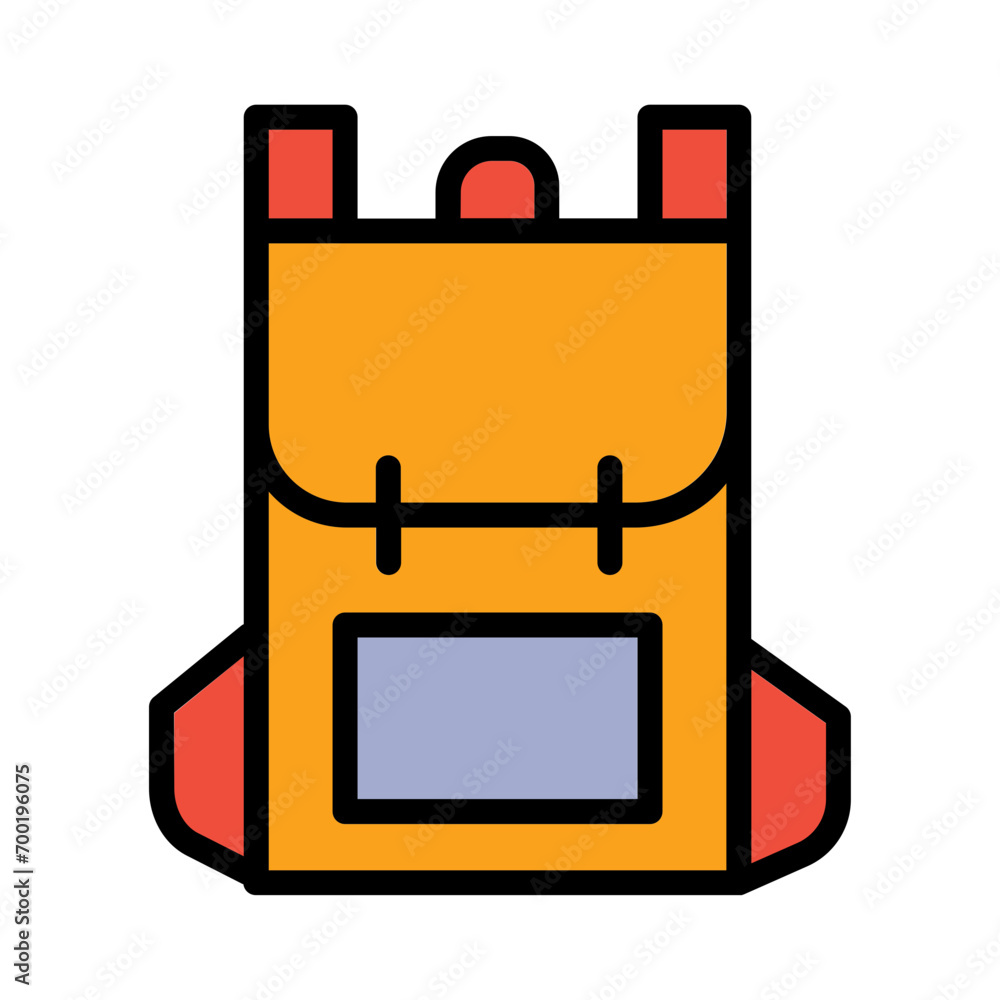 Bag Camping School Filled Outline Icon