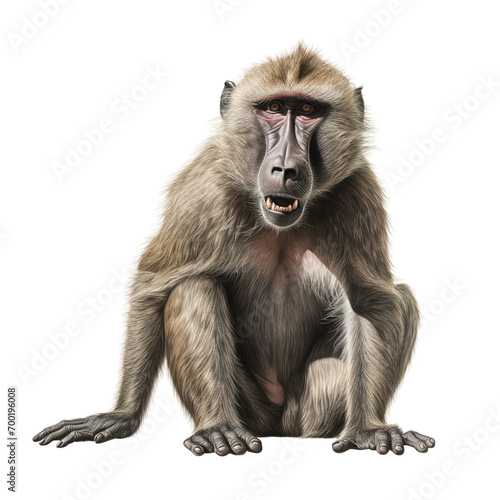 baboon sitting photo