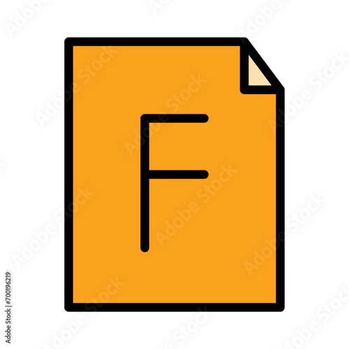 Fail Paper School Filled Outline Icon