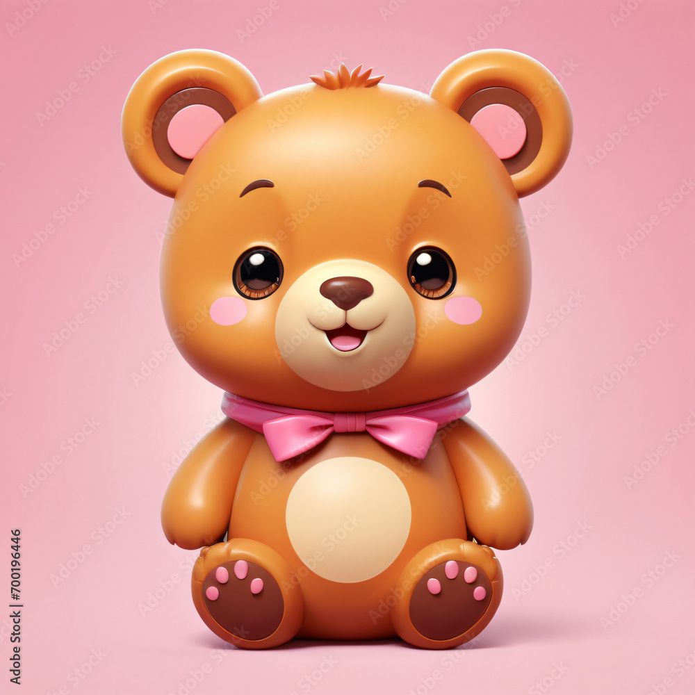 Cute 3D Teddy Bear generated by AI Cute 3D Teddy Bear generated by AI