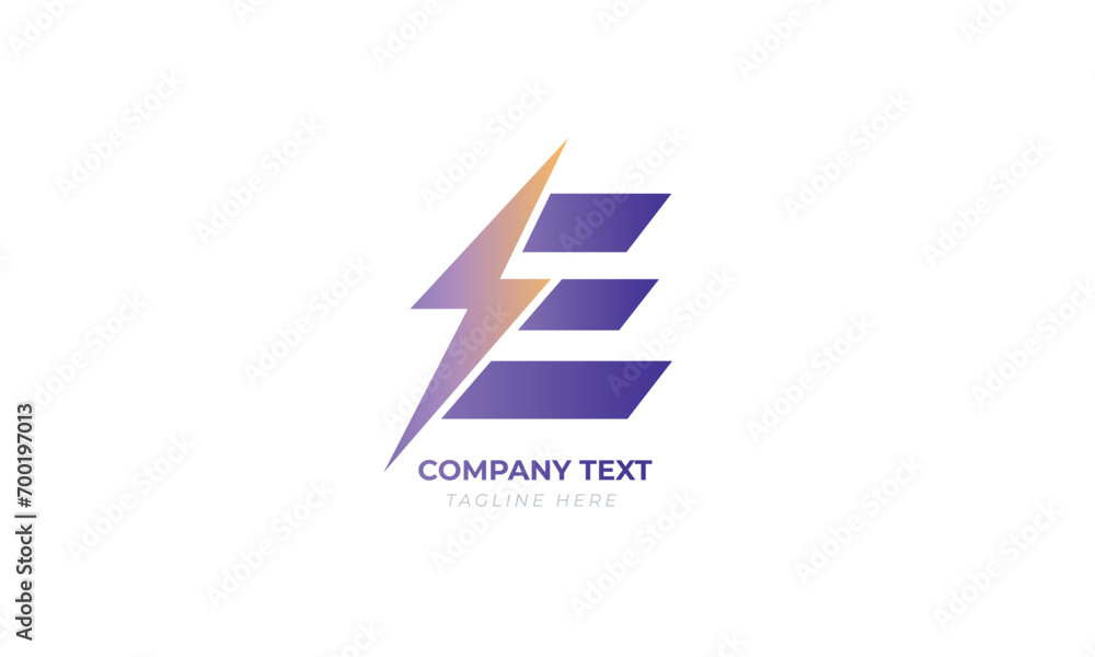 E Eco electric service business logo template E Eco electric service business logo template