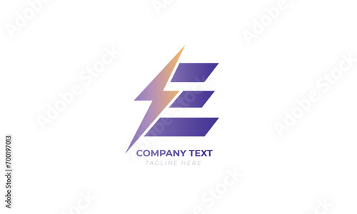 E Eco electric service business logo template © Irshad