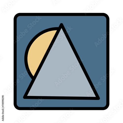 Crop Image Photo Filled Outline Icon