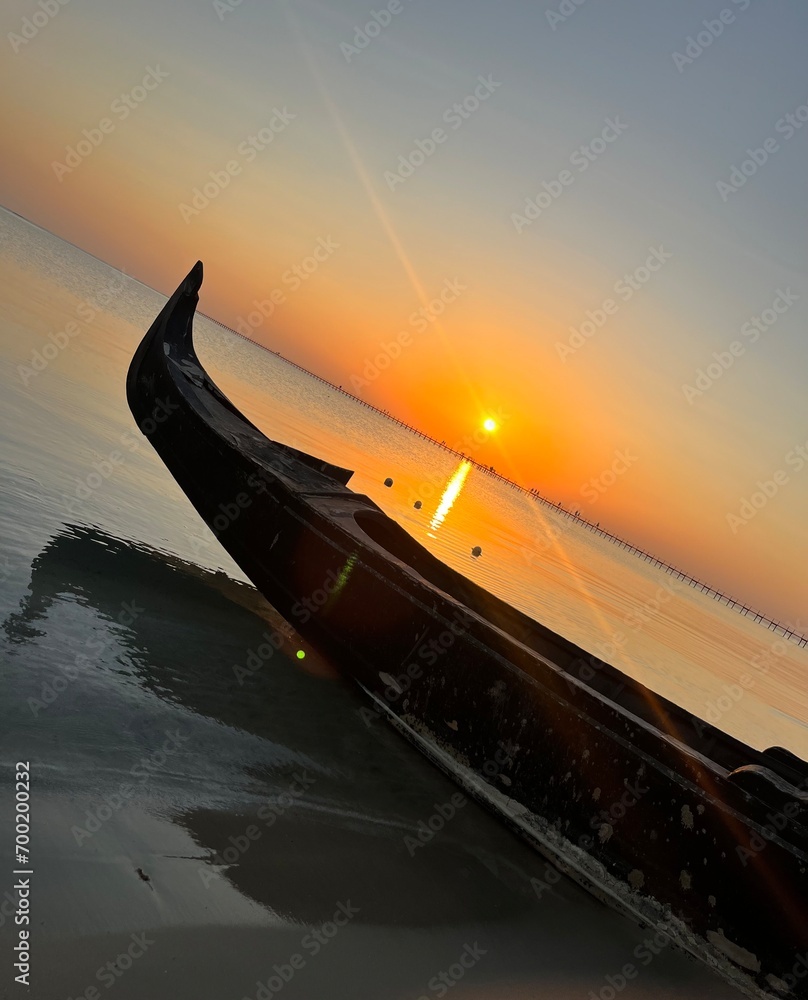 Sunset boat