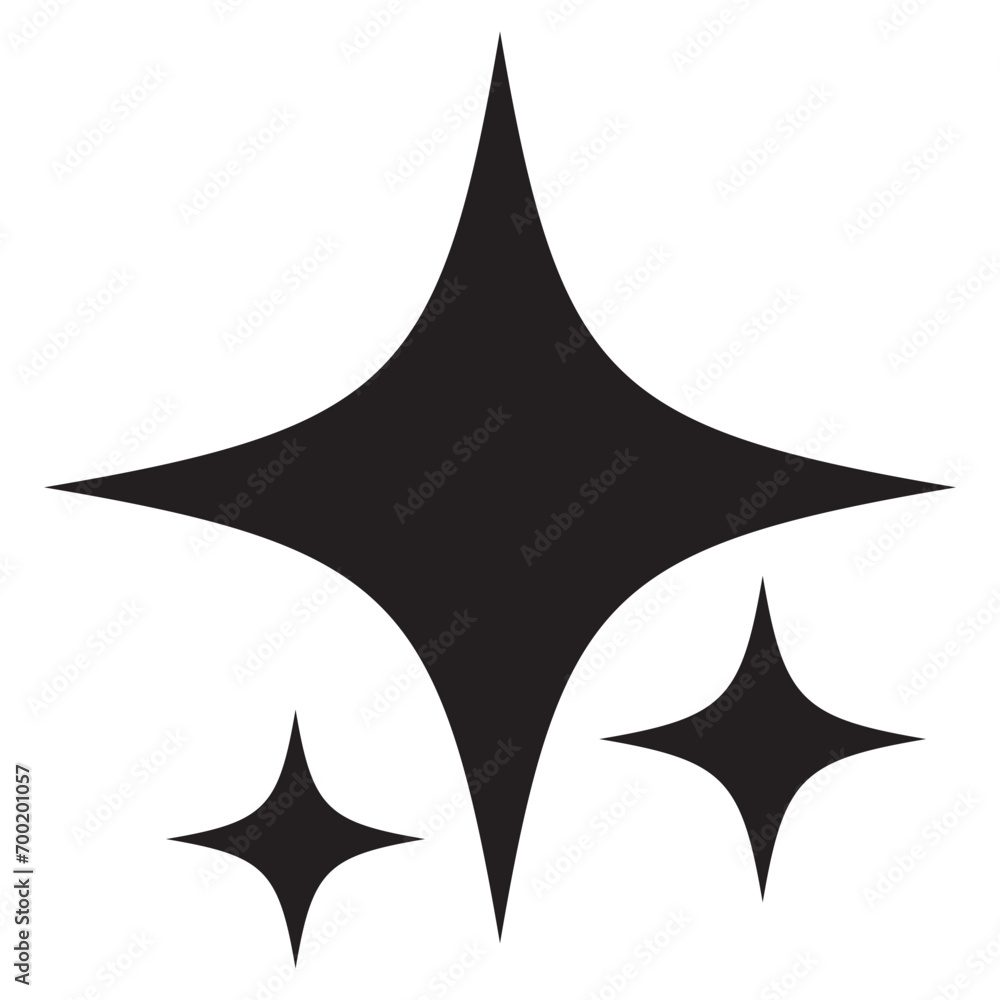 Sparkle star icon. Shine sparkle icon, blinking star vector icon isolated. Sparkle star icon. Shine sparkle icon, blinking star vector icon isolated.