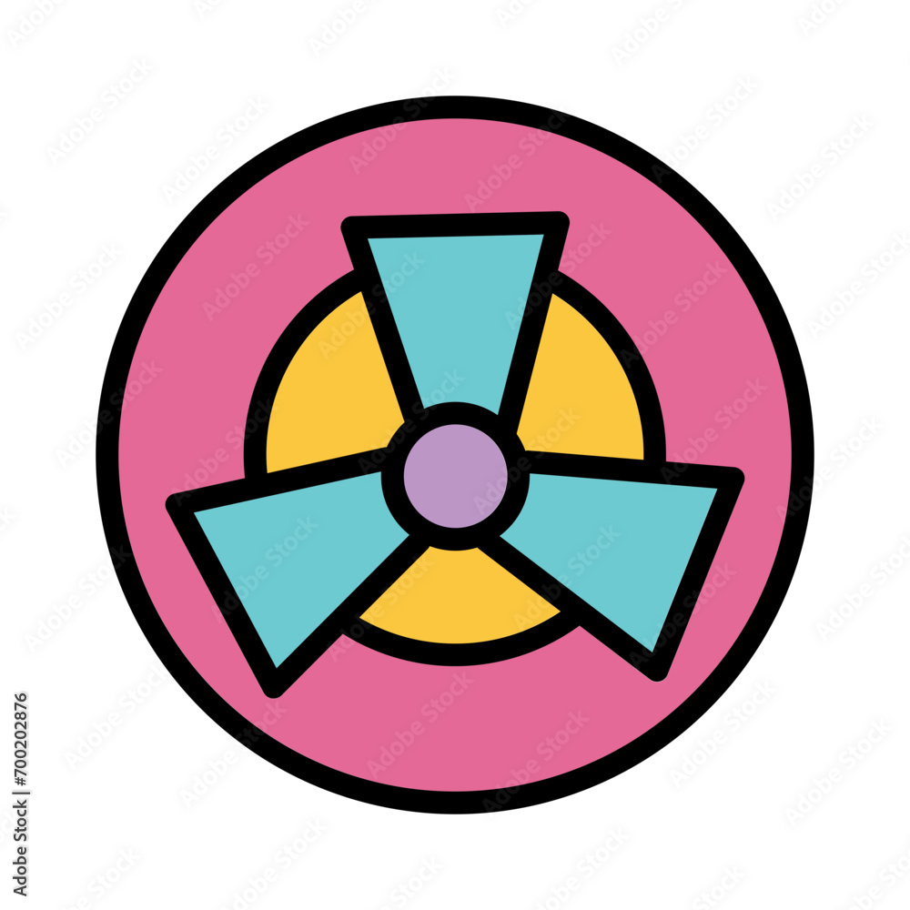 Atomic Danger Energy Filled Outline Icon Atomic Danger Energy Filled Outline Icon