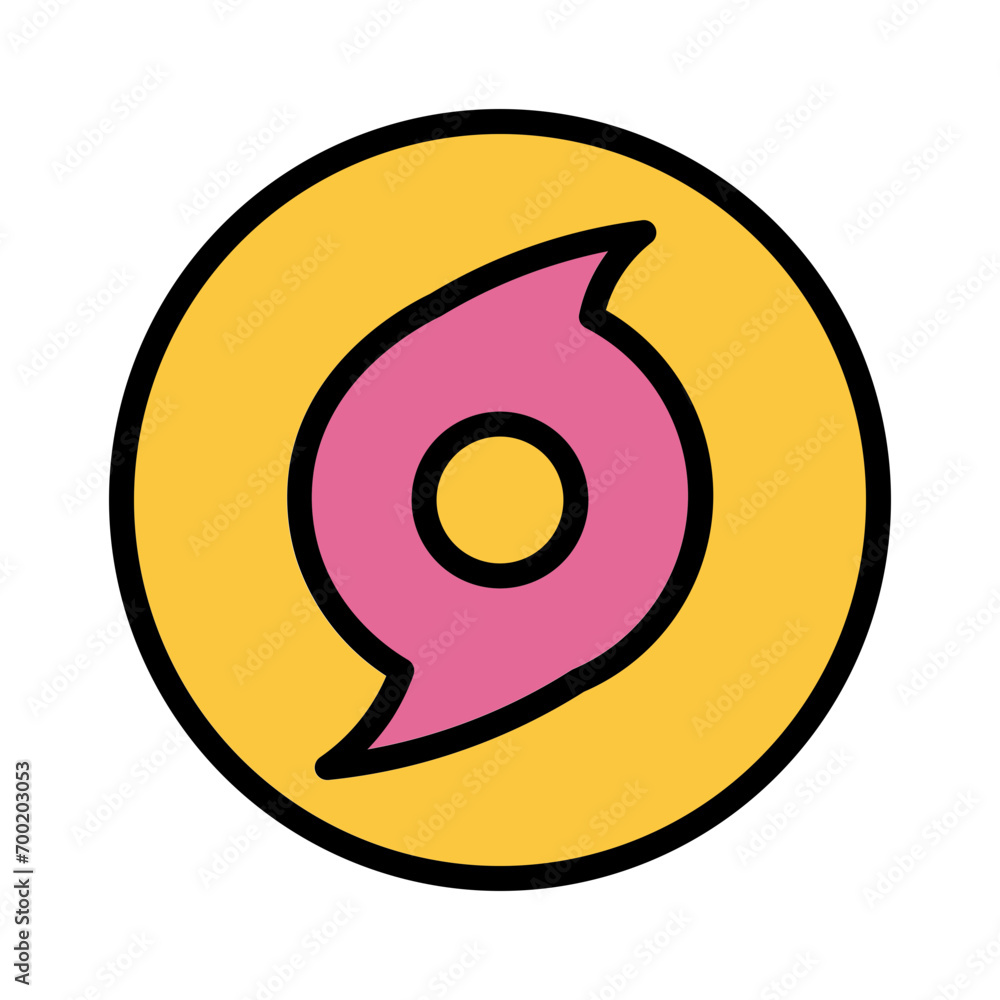 Cyclone Disaster Tornado Filled Outline Icon Cyclone Disaster Tornado Filled Outline Icon