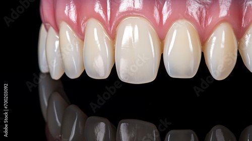 dental laminate veneers zirconia ceramic crow 3d dental care background photo