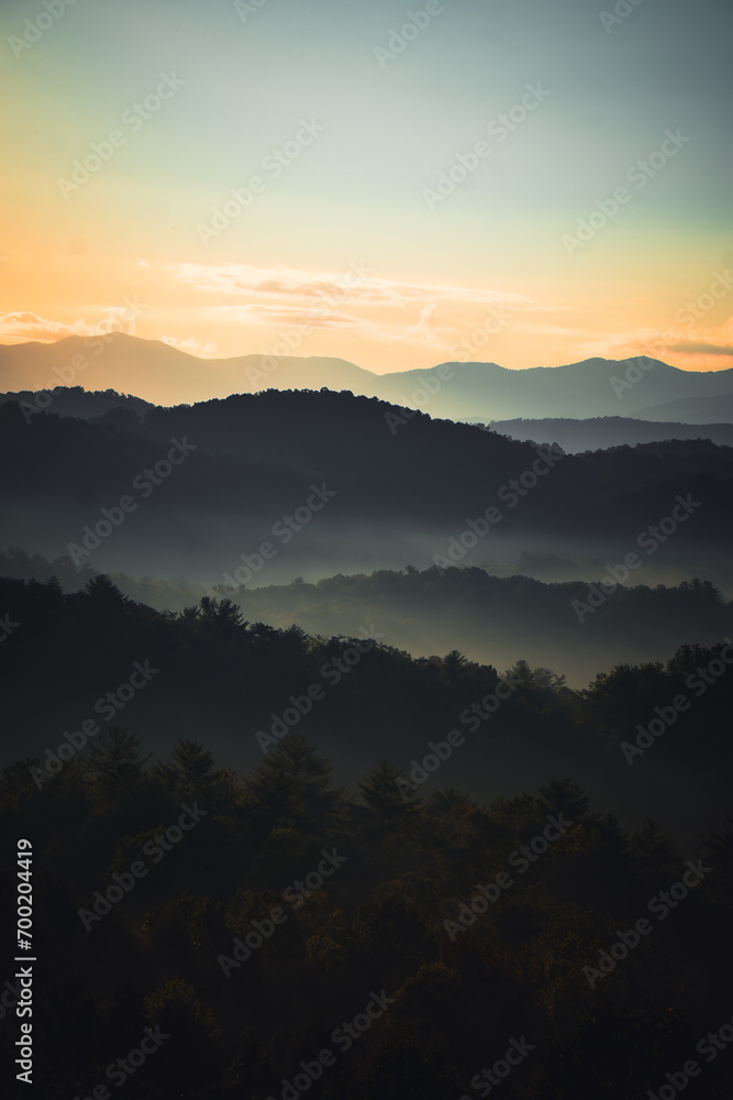 Sunrise over the Great Smoky Mountains in Tennessee. These Blue Ridge mountains are like no other! Sunrise over the Great Smoky Mountains in Tennessee. These Blue Ridge mountains are like no other!