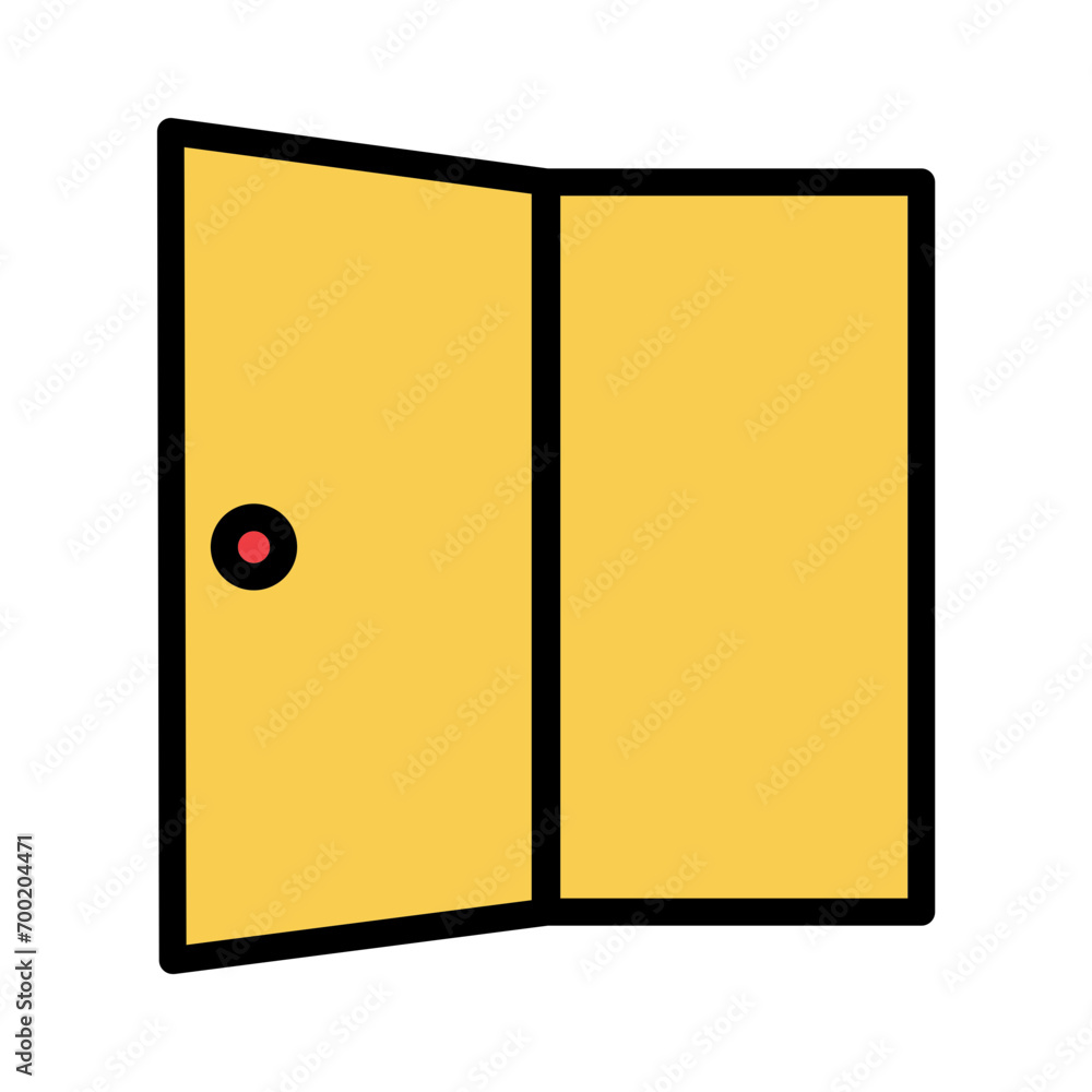 Access Door Exit Filled Outline Icon