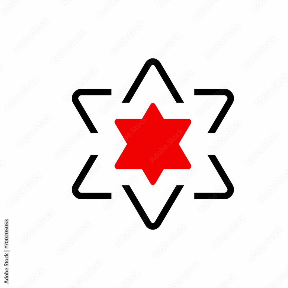 Simple star logo design in line art style. Simple star logo design in line art style.