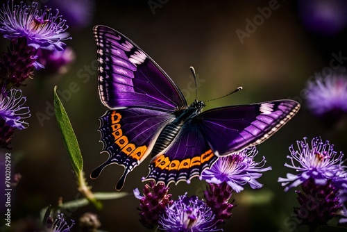 butterfly on purple flower