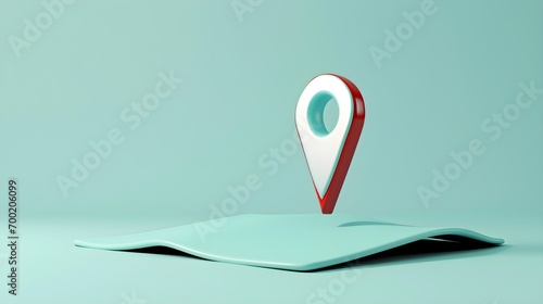 Navigationshilfe: Konzept eines isolierten Standort-Pins photo