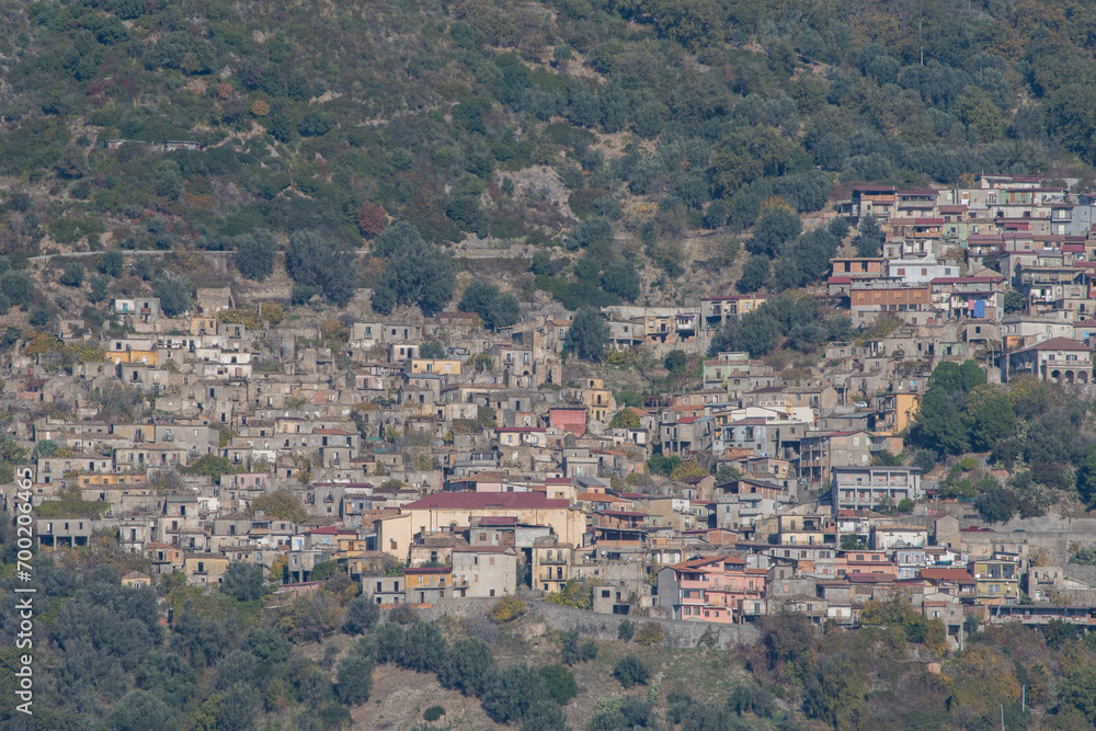 Overview of the town of San Luca, located in the Aspromonte mountains