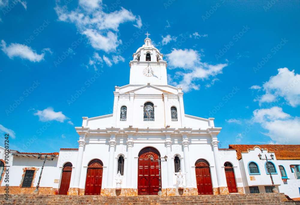 Nuestra Señora De Las Nieves Church Los Santos Santander Colombia, traditional colonial town